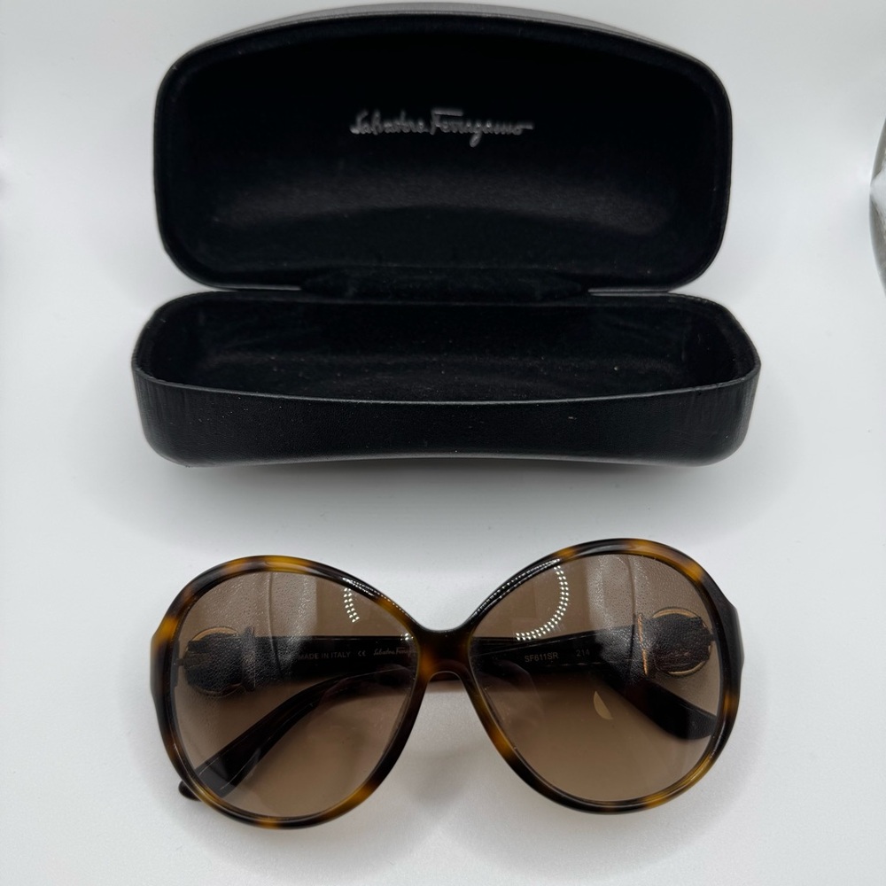 Salvatore Ferragamo Tortoise Shell Sunglasses